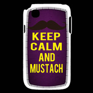 Coque LG L40 Keep Calm and Mustach Violet