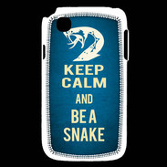 Coque LG L40 Keep Calm and Be a Snake bleu