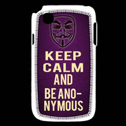 Coque LG L40 Keep Calm and Be Anonymous Violet