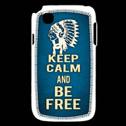 Coque LG L40 Keep Calm and Be Free Bleu