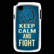Coque LG L40 Keep Calm and Fight Bleu
