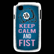 Coque LG L40 Keep Calm and Fist BLeu