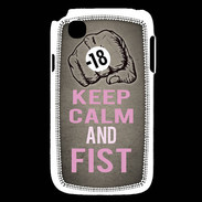 Coque LG L40 Keep Calm and Fist Gris