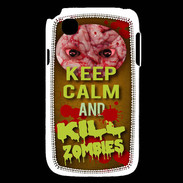 Coque LG L40 Keep Calm and Kill Zombies Orange