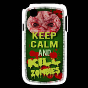 Coque LG L40 Keep Calm and Kill Zombies Vert