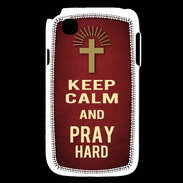 Coque LG L40 Keep Calm and Pray Christian Rouge