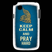 Coque LG L40 Keep Calm and Pray Muslim Bleu