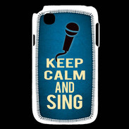 Coque LG L40 Keep Calm and Sing Bleu