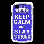 Coque LG L40 Keep Calm and Stay strong Bleu