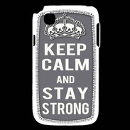 Coque LG L40 Keep Calm and Stay strong Gris