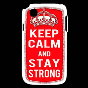 Coque LG L40 Keep Calm and Stay strong Rouge