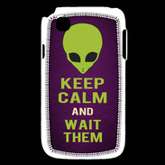 Coque LG L40 Keep Calm and Wait Alien Violet