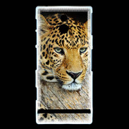 Coque Sony Xperia P portrait d'un léopard 50