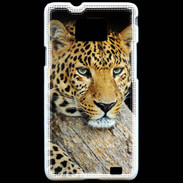 Coque Samsung Galaxy S2 portrait d'un léopard 50