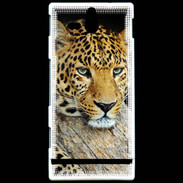 Coque Sony Xperia U portrait d'un léopard 50