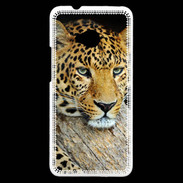 Coque HTC One portrait d'un léopard 50