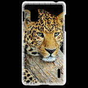 Coque LG Optimus G portrait d'un léopard 50