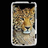 Coque HTC Wildfire G8 portrait d'un léopard 50