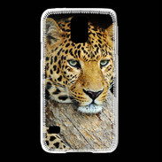 Coque Samsung Galaxy S5 portrait d'un léopard 50