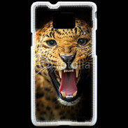 Coque Samsung Galaxy S2 Portrait d'un léopard énervé