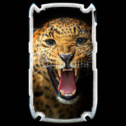 Coque Blackberry 8520 Portrait d'un léopard énervé