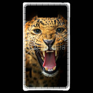 Coque LG Optimus L7 Portrait d'un léopard énervé