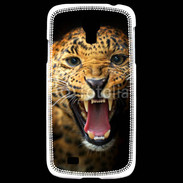 Coque Samsung Galaxy S4 Portrait d'un léopard énervé