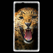 Coque Sony Xperia Z Portrait d'un léopard énervé
