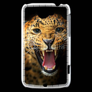 Coque HTC Wildfire G8 Portrait d'un léopard énervé