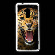 Coque HTC One Max Portrait d'un léopard énervé