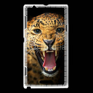 Coque Sony Xperia L Portrait d'un léopard énervé