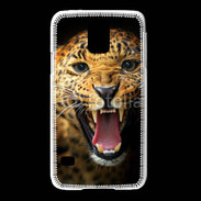 Coque Samsung Galaxy S5 Portrait d'un léopard énervé