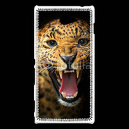 Coque Sony Xperia M2 Portrait d'un léopard énervé