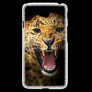 Coque LG L70 Portrait d'un léopard énervé