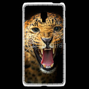 Coque LG F6 Portrait d'un léopard énervé