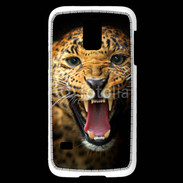 Coque Samsung Galaxy S5 Mini Portrait d'un léopard énervé
