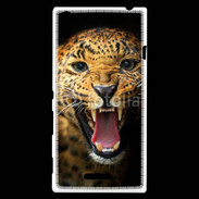 Coque Sony Xperia T3 Portrait d'un léopard énervé