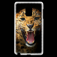 Coque Samsung Galaxy Note Edge Portrait d'un léopard énervé