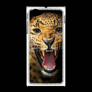 Coque Sony Xpéria J Portrait d'un léopard énervé