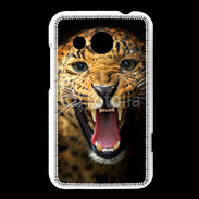 Coque HTC Desire 200 Portrait d'un léopard énervé