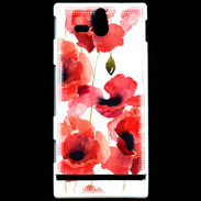 Coque Sony Xperia U Illustration de coquelicots