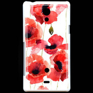 Coque Sony Xperia T Illustration de coquelicots