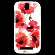 Coque HTC One SV Illustration de coquelicots