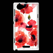 Coque Sony Xperia L Illustration de coquelicots