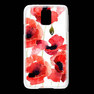 Coque Samsung Galaxy S5 Illustration de coquelicots