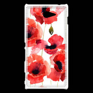 Coque Sony Xperia M2 Illustration de coquelicots