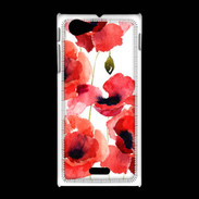 Coque Sony Xpéria J Illustration de coquelicots