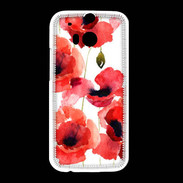 Coque HTC One M8 Illustration de coquelicots