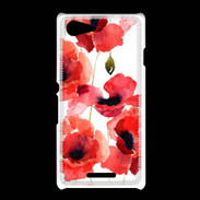 Coque Sony Xpéria E3 Illustration de coquelicots