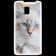 Coque LG P990 Chaton aux yeux bleus